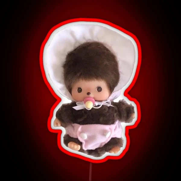 Monchhichi Baby RGB Neon Sign