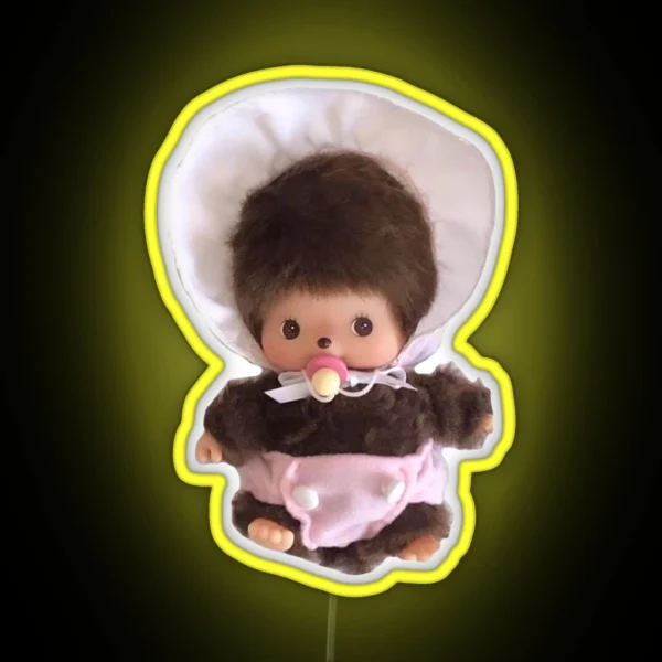 Monchhichi Baby RGB Neon Sign