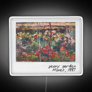 Monet Peony Garden RGB Neon Sign