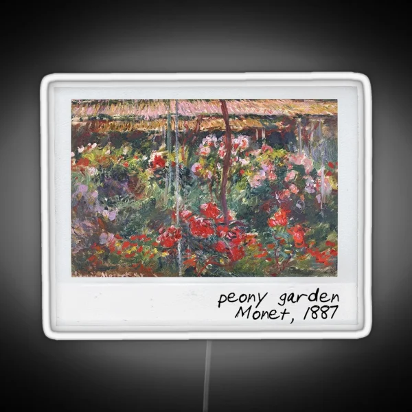 Monet Peony Garden RGB Neon Sign