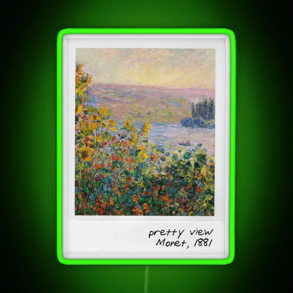 Monet Pretty View RGB Neon Sign