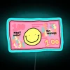 Colorful Money Doesn't Buy Happiness Neon Sign for Modern Offices