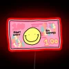 Money can't guarantee bliss, true fulfillment comes from within, neon sign