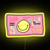 RGB LED Canvas Sign - Money Doesn't Buy Happiness Reminder
