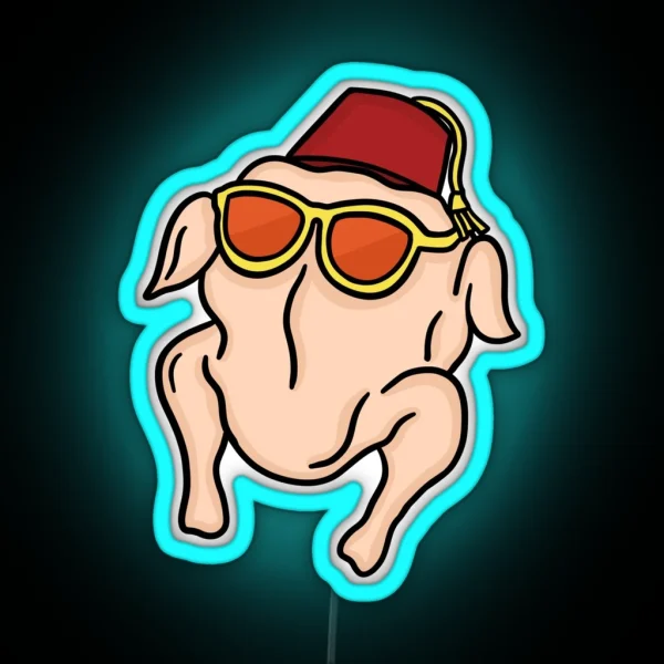 Monica Turkey Head Thanksgiving RGB Neon Sign