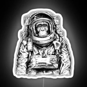 Monkey Astronaut RGB Neon Sign