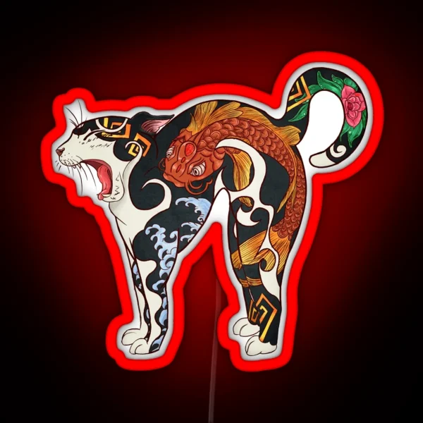 Monmon Japan Cat RGB Neon Sign