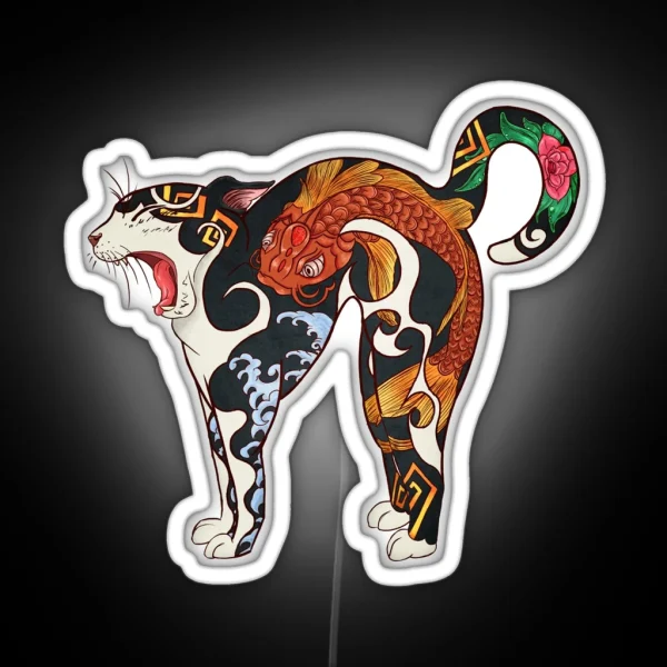 Monmon Japan Cat RGB Neon Sign