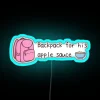 Neon Apple Sauce Brand Sign for Kids' Monster Factory Apparel