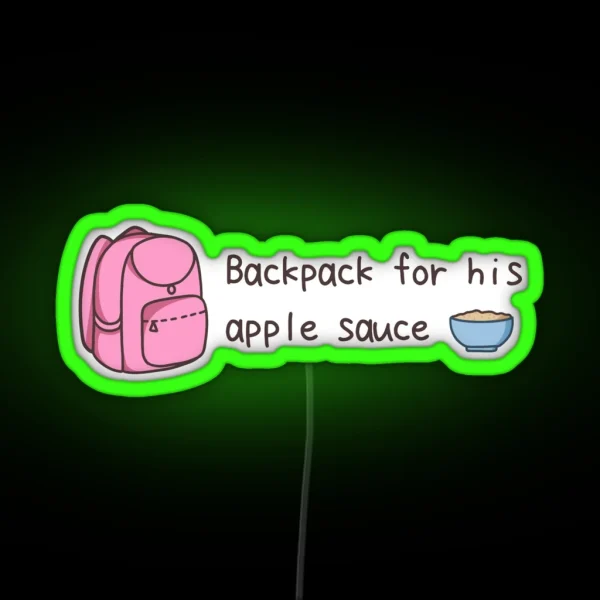 Monster Factory Backpack For His Apple Sauce Led RGB Neon Sign
