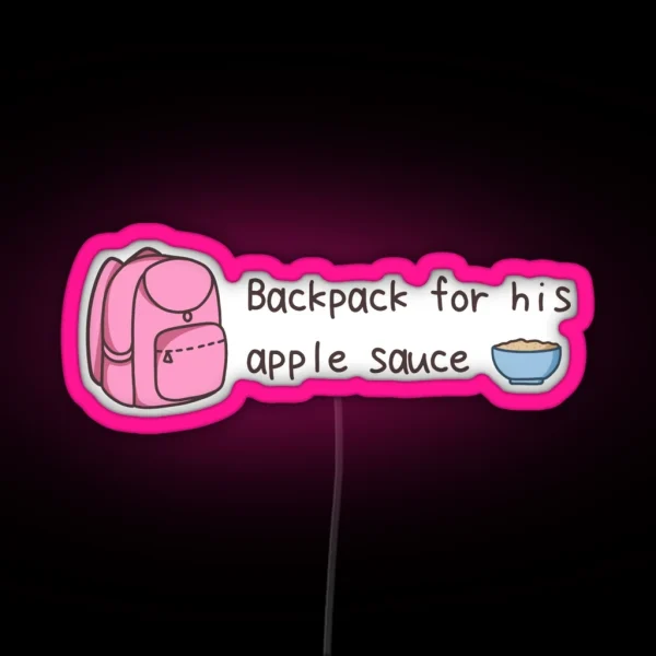 Monster Factory Backpack For His Apple Sauce Led RGB Neon Sign