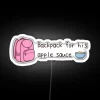 Backpack Neon Sign for Apple Sauce Enthusiast's Personalized Custom Display