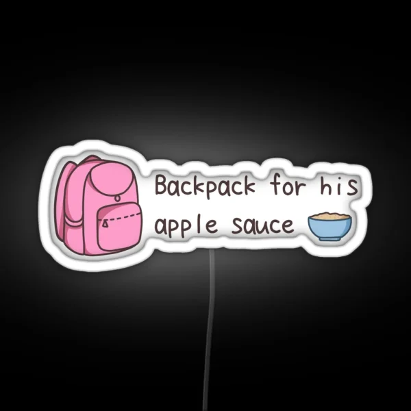 Monster Factory Backpack For His Apple Sauce Led RGB Neon Sign