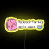Vibrant RGB neon sign with custom Apple Sauce led design