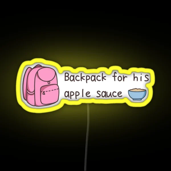Monster Factory Backpack For His Apple Sauce Led RGB Neon Sign