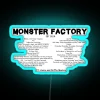 Vibrant Monster Factory inspired neon concert tees style RGB lighting sign