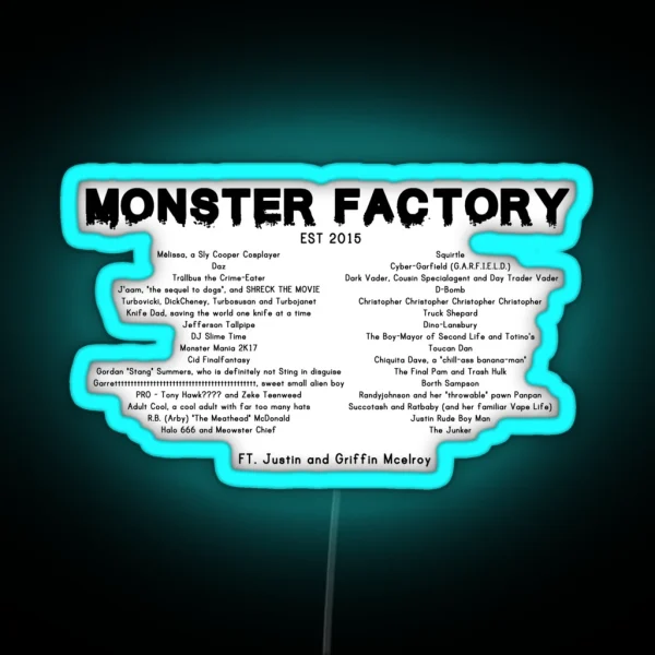 Monster Factory Sorta Concert Tee Style RGB Neon Sign