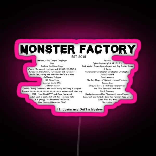 Monster Factory Sorta Concert Tee Style RGB Neon Sign