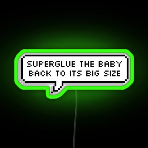 Monster Factory Superglue The Baby RGB Neon Sign