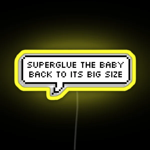Monster Factory Superglue The Baby RGB Neon Sign