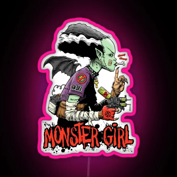 MONSTER GIRL RGB Neon Sign