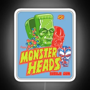 MONSTER HEADS RGB Neon Sign