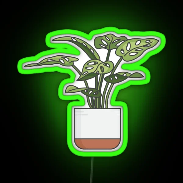 Monstera Houseplant RGB Neon Sign