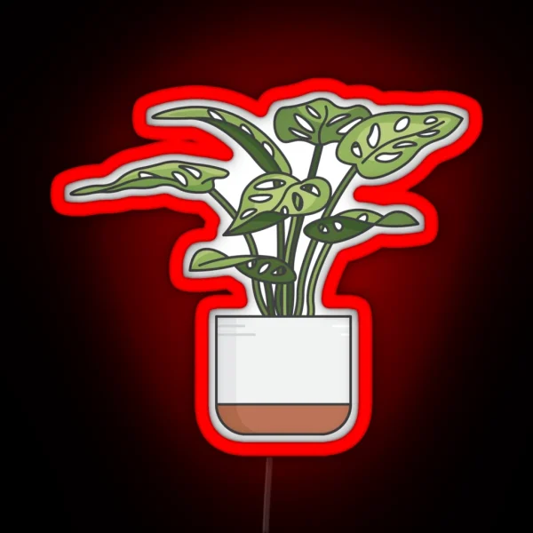 Monstera Houseplant RGB Neon Sign