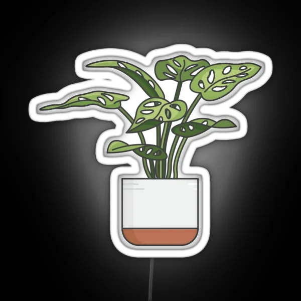 Monstera Houseplant RGB Neon Sign