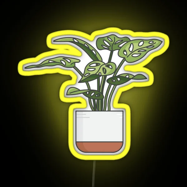 Monstera Houseplant RGB Neon Sign