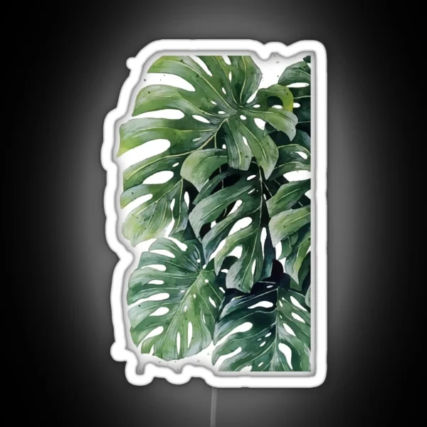 Monstera Leaves 10 RGB Neon Sign