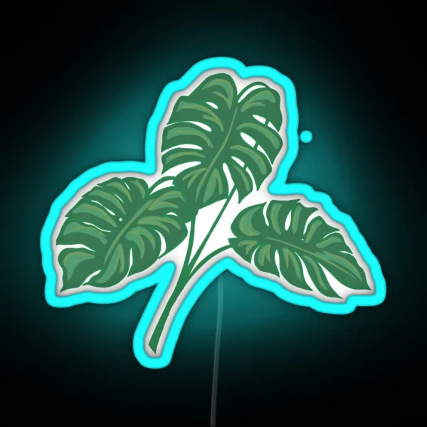 Monstera Leaves RGB Neon Sign