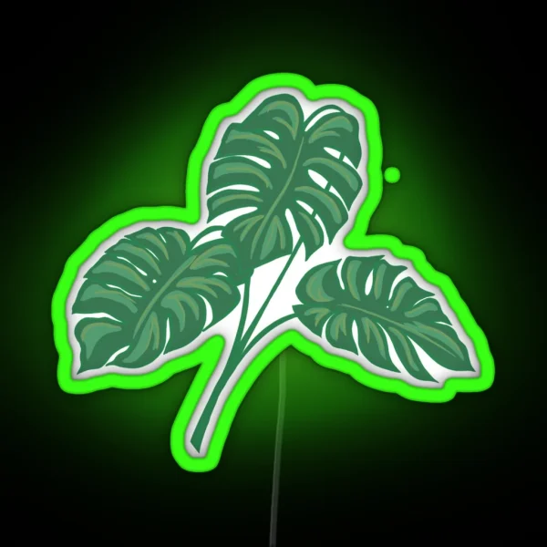 Monstera Leaves RGB Neon Sign
