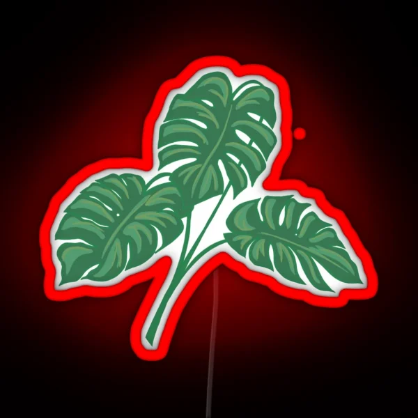 Monstera Leaves RGB Neon Sign