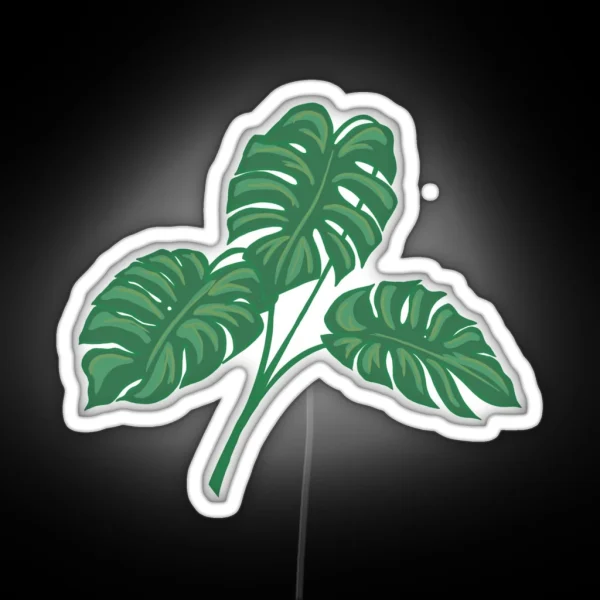 Monstera Leaves RGB Neon Sign
