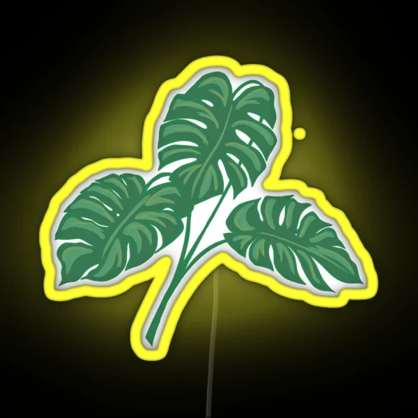 Monstera Leaves RGB Neon Sign