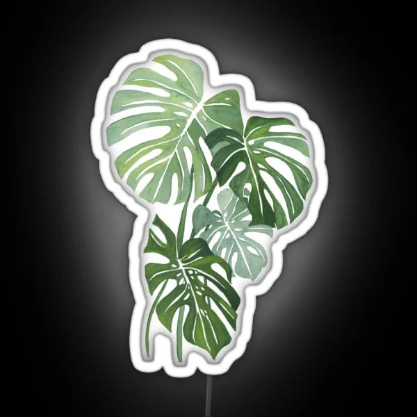 Monstera Leaves RGB Neon Sign