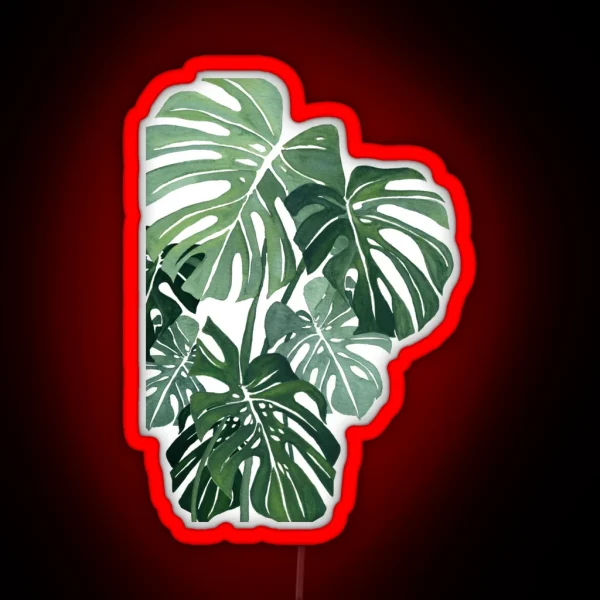 Monstera Leaves RGB Neon Sign