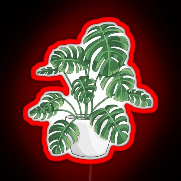 Monstera Plant RGB Neon Sign