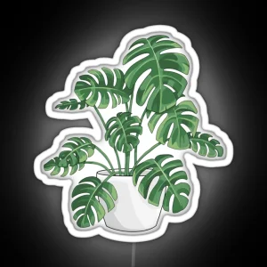 Monstera Plant RGB Neon Sign