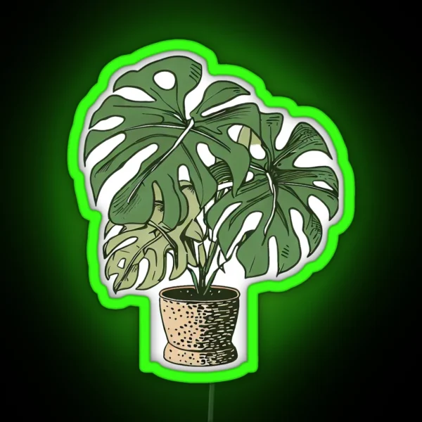 Monstera RGB Neon Sign