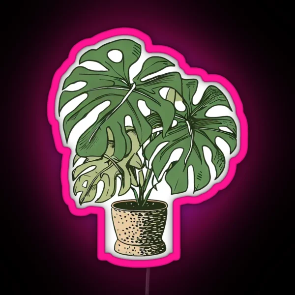 Monstera RGB Neon Sign