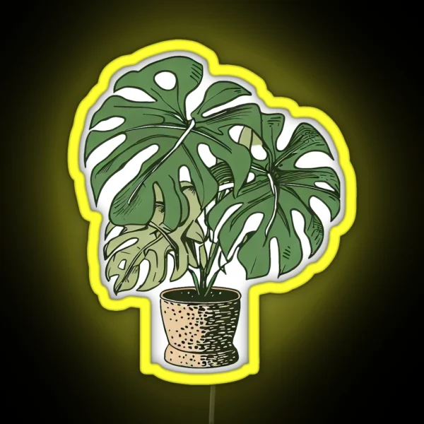 Monstera RGB Neon Sign