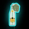 Vibrant Neon Sign with Colorful Tropical Leaf Design Illumination