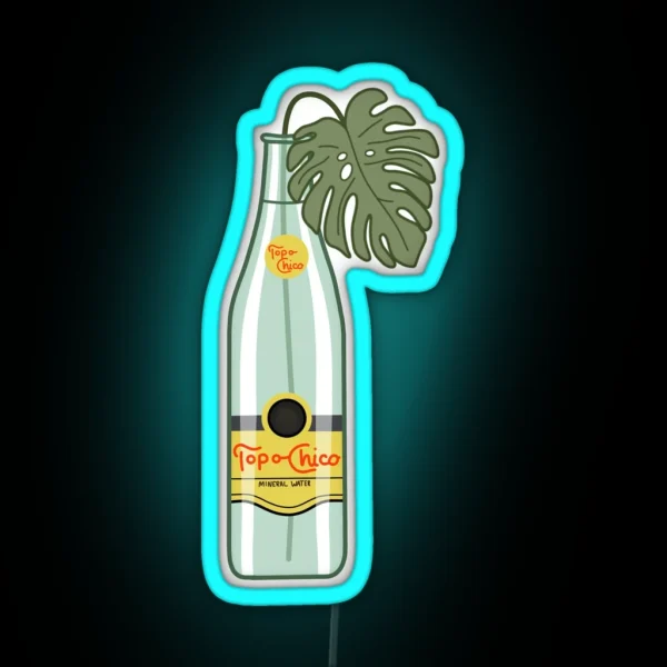 Monstera Topo Chico RGB Neon Sign