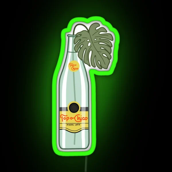 Monstera Topo Chico RGB Neon Sign