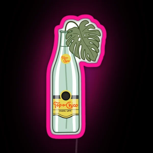 Monstera Topo Chico RGB Neon Sign