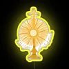 RGB Neon Worship Sign Display Adoring Faithful Devotion Spiritual Monstrance Decoration