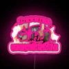RGB Neon Art Canvas Sign Featuring Moo Deng's Uncontrollable Splendor