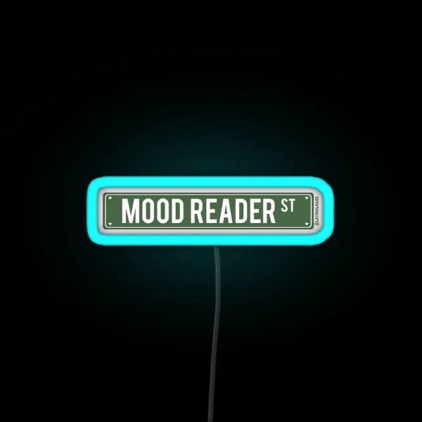 Mood Reader St Aesthetic Bookish Dark Green RGB Neon Sign